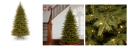 National Tree Company 6 .5' Feel Real  Nordic Spruce Slim Hinged Tree with 500 Dual Color  LED Lights